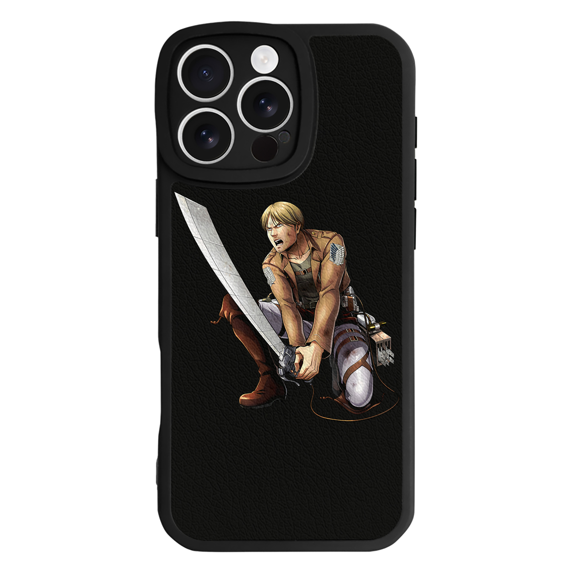（画像用） 進撃の巨人 ミケ·ザカリアス Attack on Titan Mike Zakarius 【iPhone 16シリーズ対応】シリコンスマホケース（レザー調） 材質：シリコン